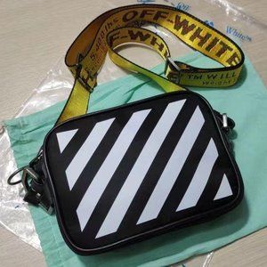 Off-White Black and White Striped Shoulder Bag NWT